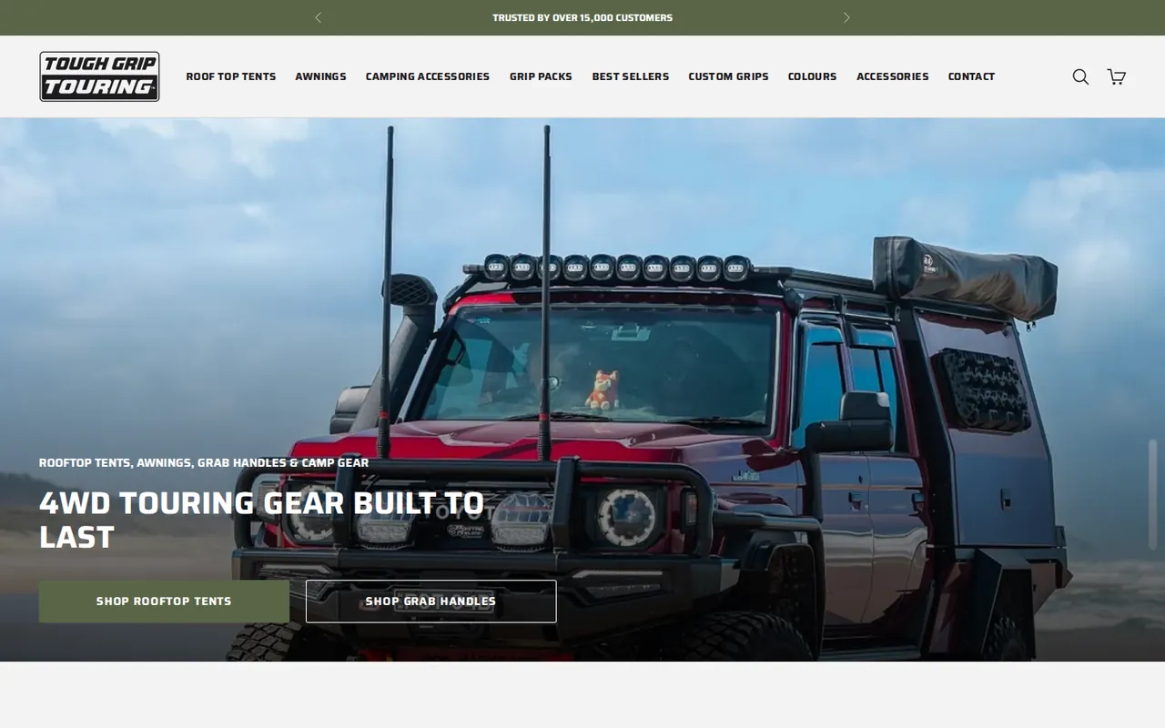 The Tough Grip homepage